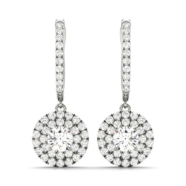 Lab Diamond Halo Earring Pair in Premium Clarity