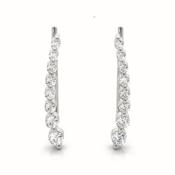 Lab Diamond Ear Climbers in Precious Metals