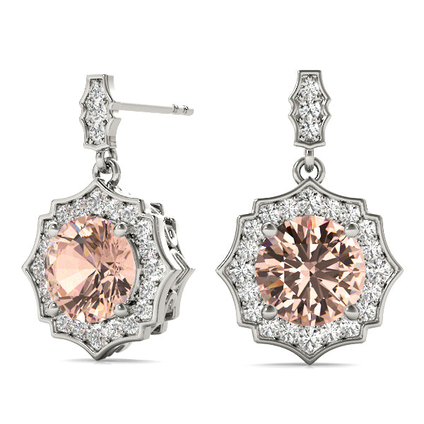 Lab Diamond Round Stud Earrings