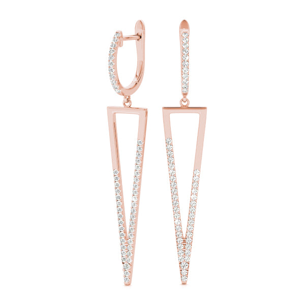 Rose Gold Lab Diamond Fashion Earrings
