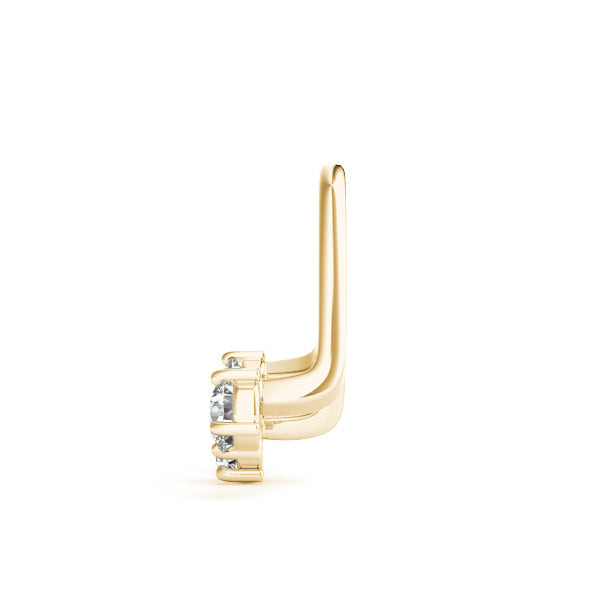 14K Yellow Gold Diamond Earring Jackets