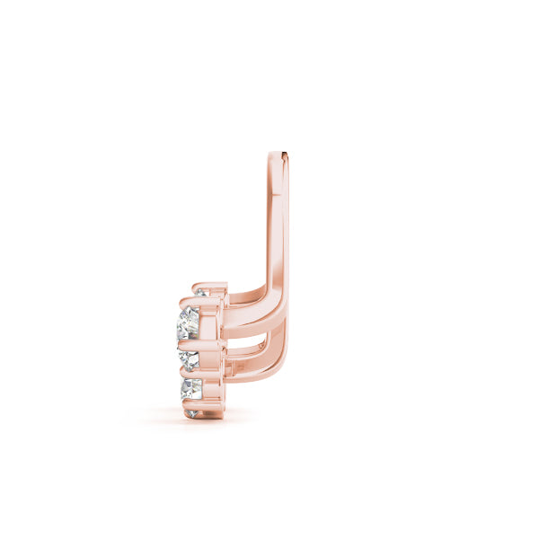 4-Stone Lab Diamond Rose Gold Earring Jackets