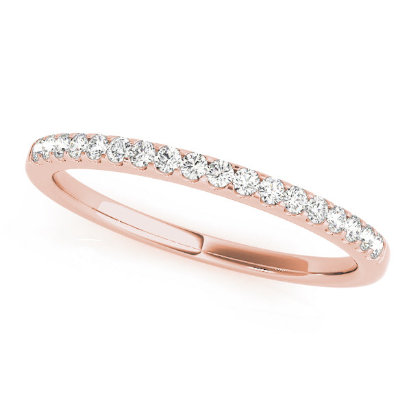 14K Rose Gold 0.18ctw Diamond Wedding Band