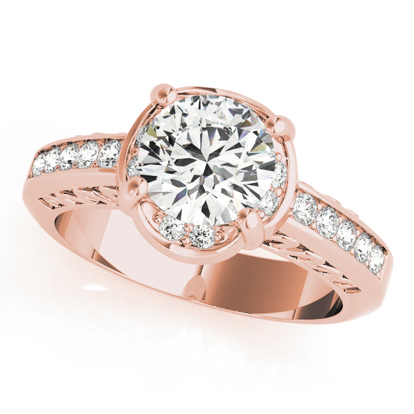 14K Rose Gold 1 CT Diamond Engagement Ring