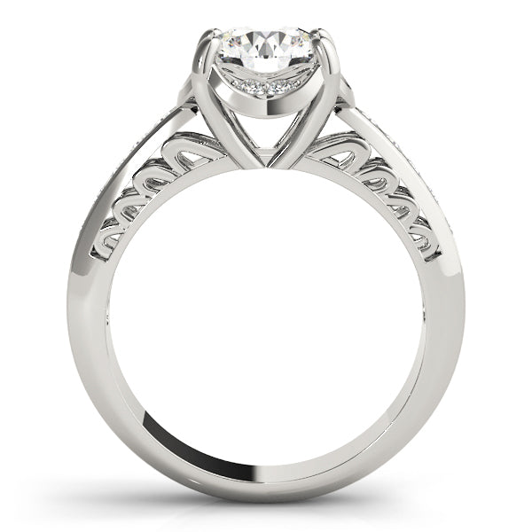 1.0 CT Round Diamond Single Row Ring