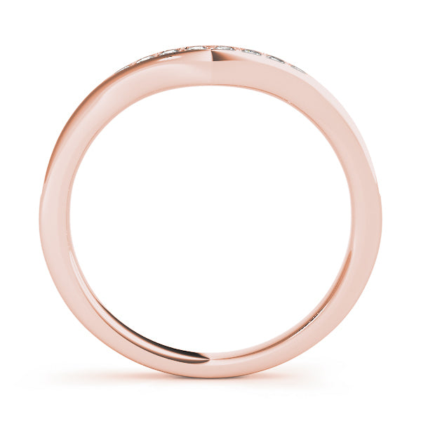 14K Rose Gold Diamond Wedding Ring