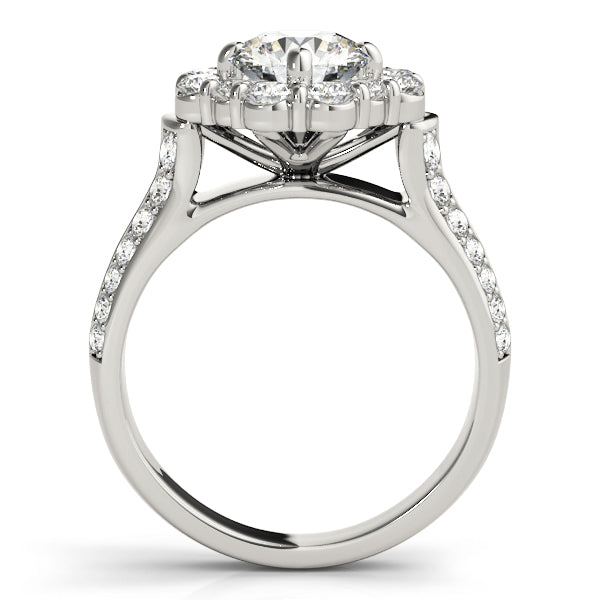 Premium Round Diamond Halo Engagement Ring