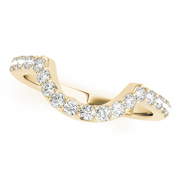 14K Yellow Gold 1/3 ct Diamond Wedding Band