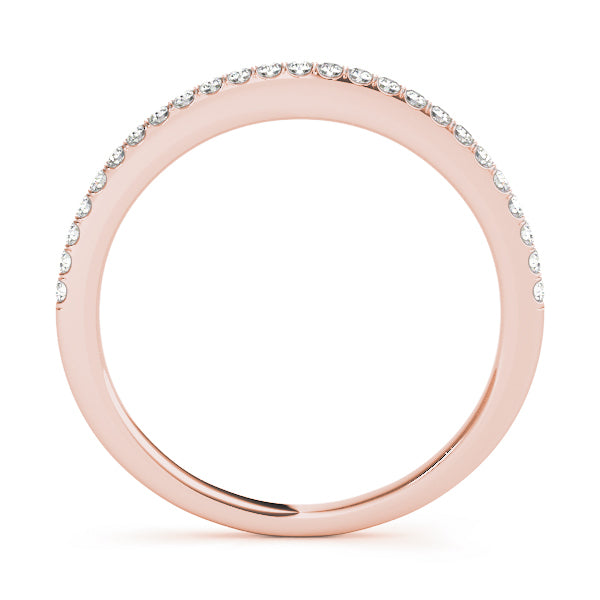 18K Rose Gold Diamond Wedding Ring