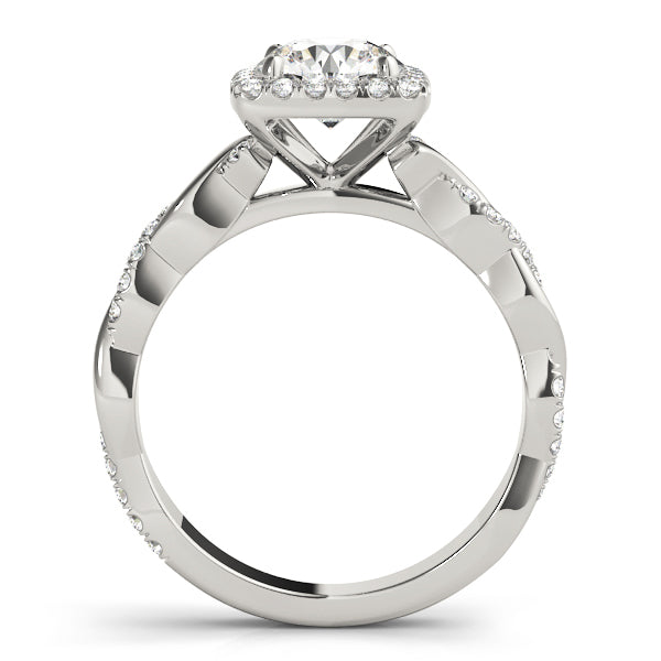 Round Diamond Halo Engagement Ring
