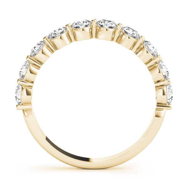 18K Yellow Gold Multi-Diamond Wedding Band