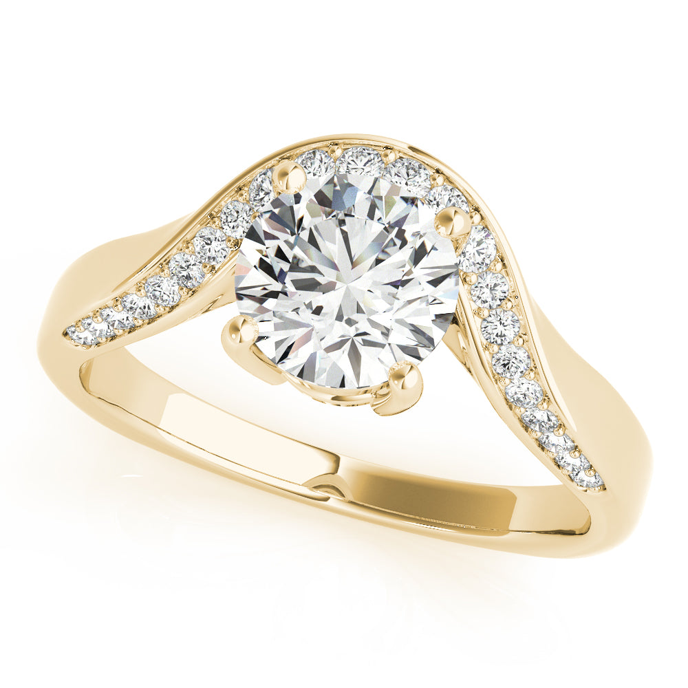 14K Yellow Gold Diamond Engagement Ring 5/8 ctw