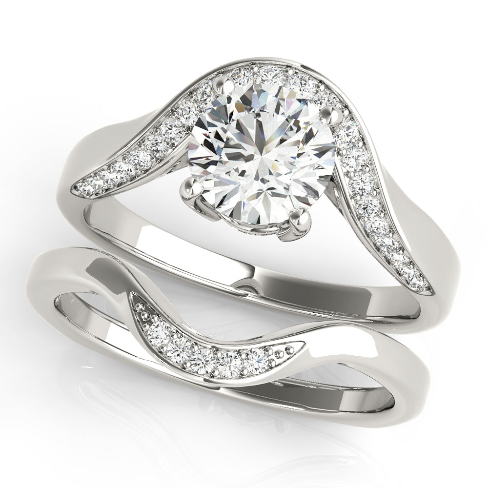 0.5 CT Round Diamond Single Row Ring