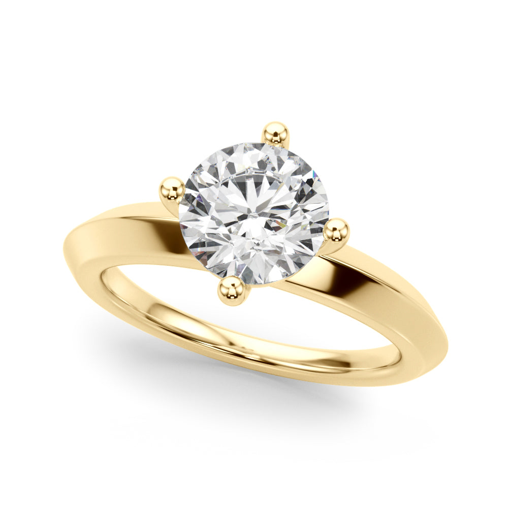 18K Yellow Gold 1ct Diamond Solitaire Engagement Ring