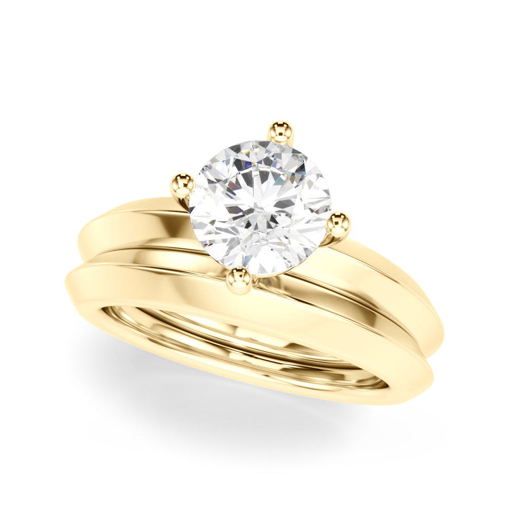 18K Yellow Gold 1ct Diamond Solitaire Engagement Ring