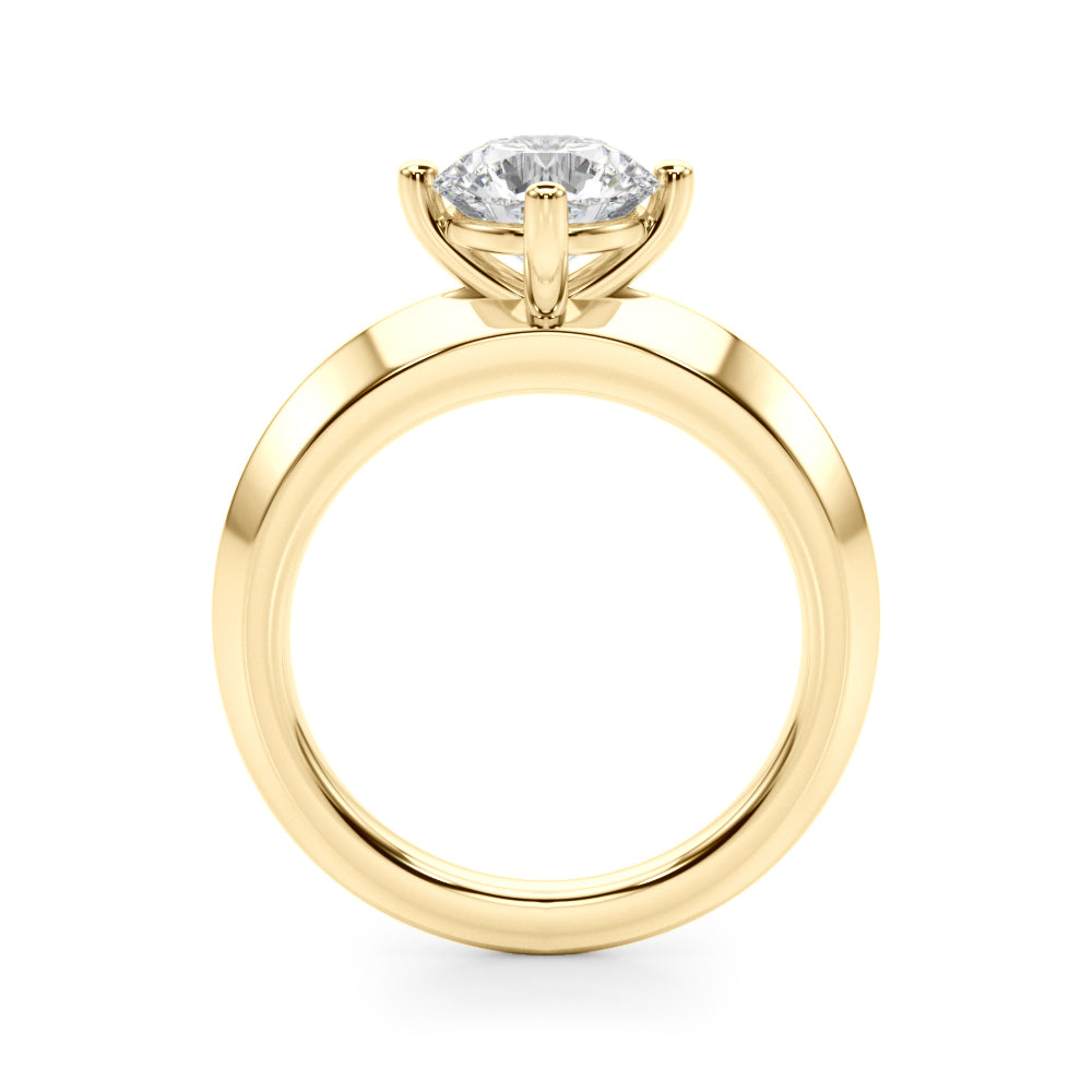 18K Yellow Gold 1ct Diamond Solitaire Engagement Ring