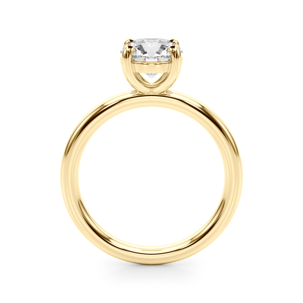 1 CT Lab Diamond 14K Yellow Gold Solitaire