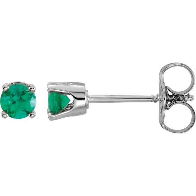 Round 4-Prong Youth Birthstone Stud Earrings
