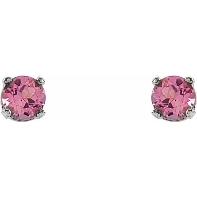 Round 4-Prong Youth Birthstone Stud Earrings