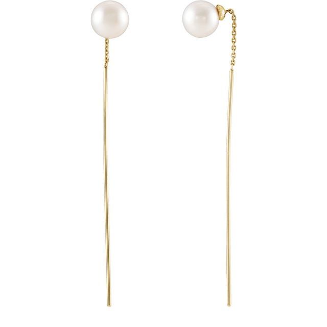 Pearl Threader Earrings