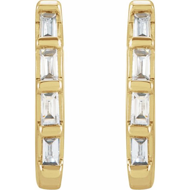 Baguette Huggie Earrings