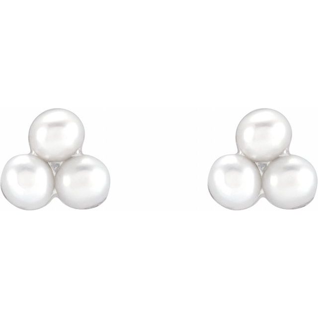 Pearl Cluster Earrings