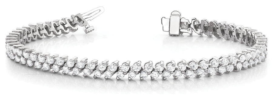 Multi Row Diamond Lab Grown Tennis Bracelet