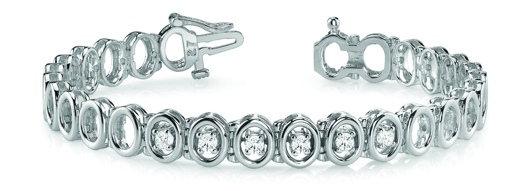 Lab Diamond Round Stone Fashion Bracelet