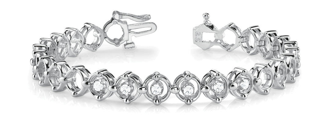 Lab Diamond Round Stone Fashion Bracelet