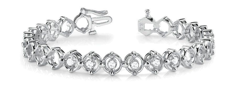 Lab Diamond Round Stone Fashion Bracelet