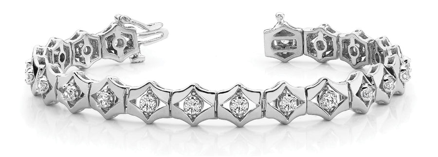 Lab Diamond Round Stone Fashion Bracelet