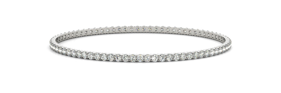 Lab Diamond Multi-Stone Gold Bangle