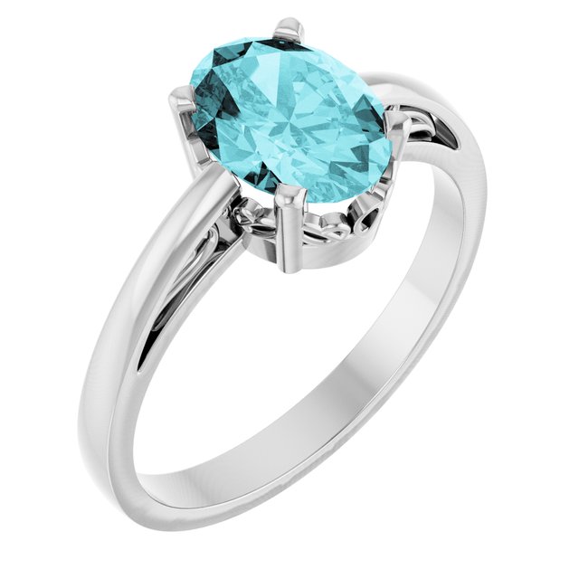 Scroll Setting® Solitaire Ring