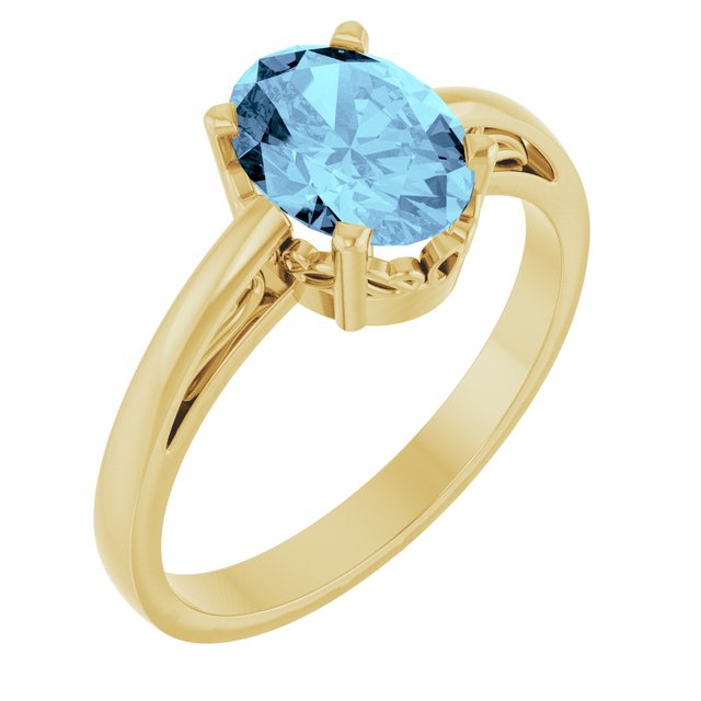 Scroll Setting® Solitaire Ring