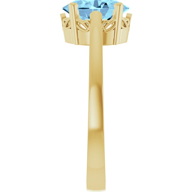 Scroll Setting® Solitaire Ring