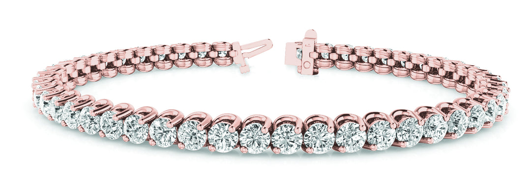 14K Rose Gold Lab Diamond Tennis Bracelet