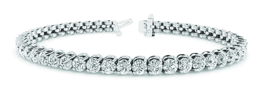 Lab Diamond 14K White Gold Inline Tennis Bracelet