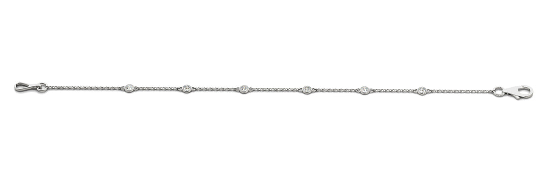 Lab Diamond Row Chain Bracelet