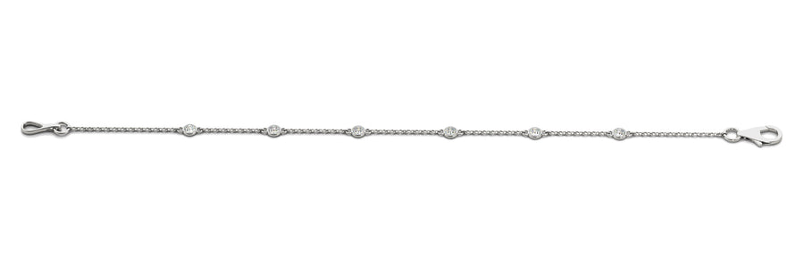Lab Diamond Row Chain Bracelet