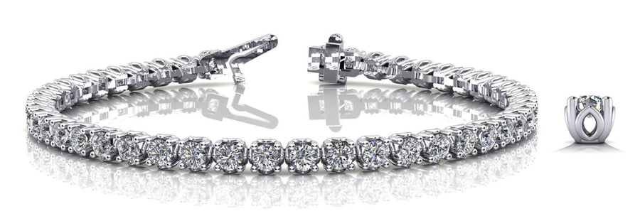 14K Gold Lab Diamond Inline Tennis Bracelet