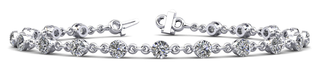 Lab Diamond Single Prong Chain Bracelet