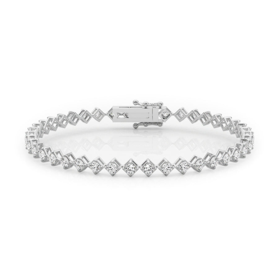 14K Gold Lab Diamond Tennis Bracelet