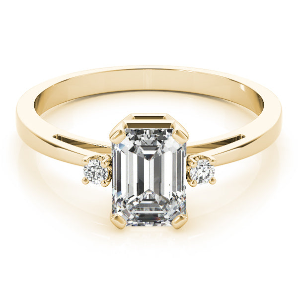 14K Yellow Gold Multi-Stone Emerald Ring