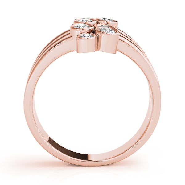14K Rose Gold Lab Diamond Right Hand Ring