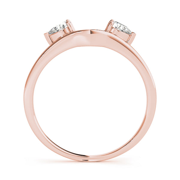 14K Rose Gold Pear Diamond Wedding Ring