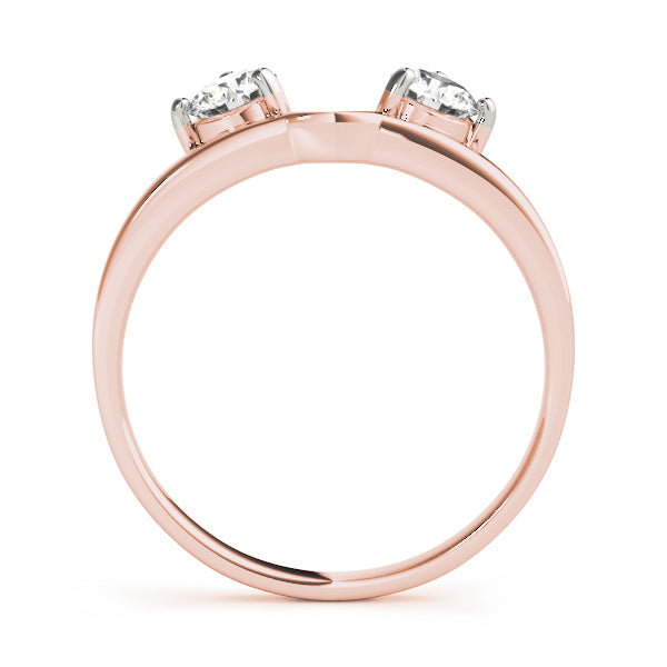 14K Rose Gold Round Diamond Wedding Ring