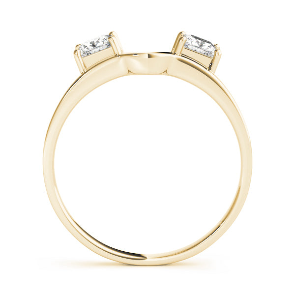 18K Yellow Gold 2-Stone Diamond Wedding Band