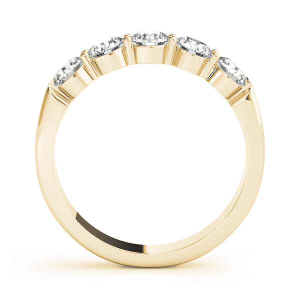 14K Yellow Gold 5-Stone Diamond Wedding Ring