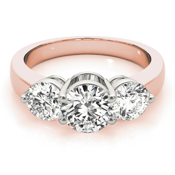 14K Rose Gold 2 ctw Round Diamond Engagement Ring