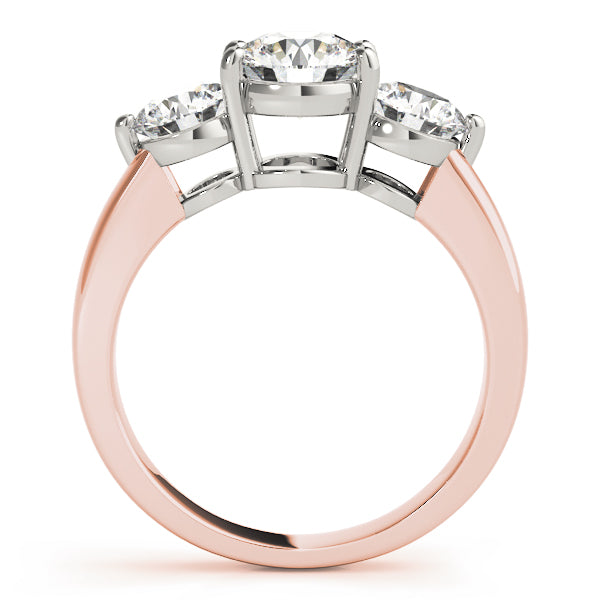 14K Rose Gold 2 ctw Round Diamond Engagement Ring